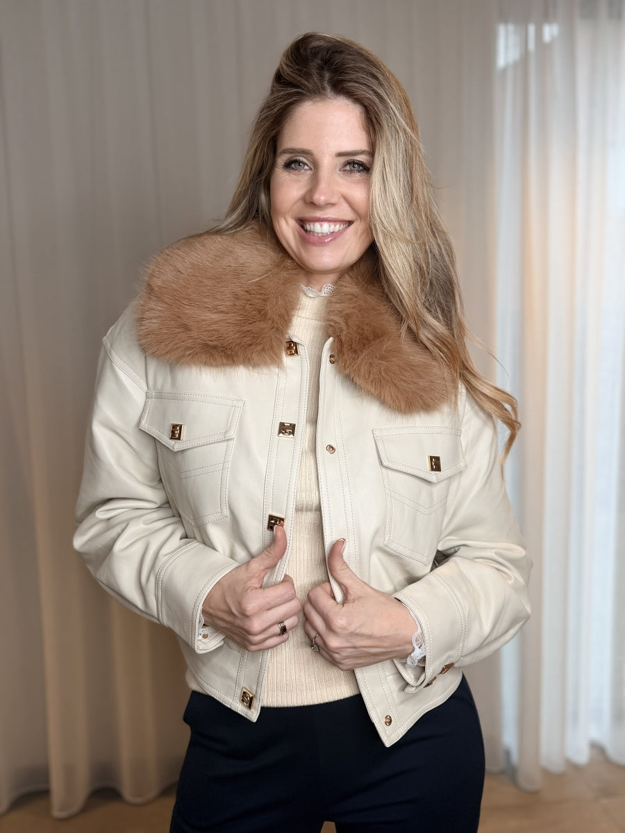 ALEA JAS BEIGE FAUX FUR KRAAG
