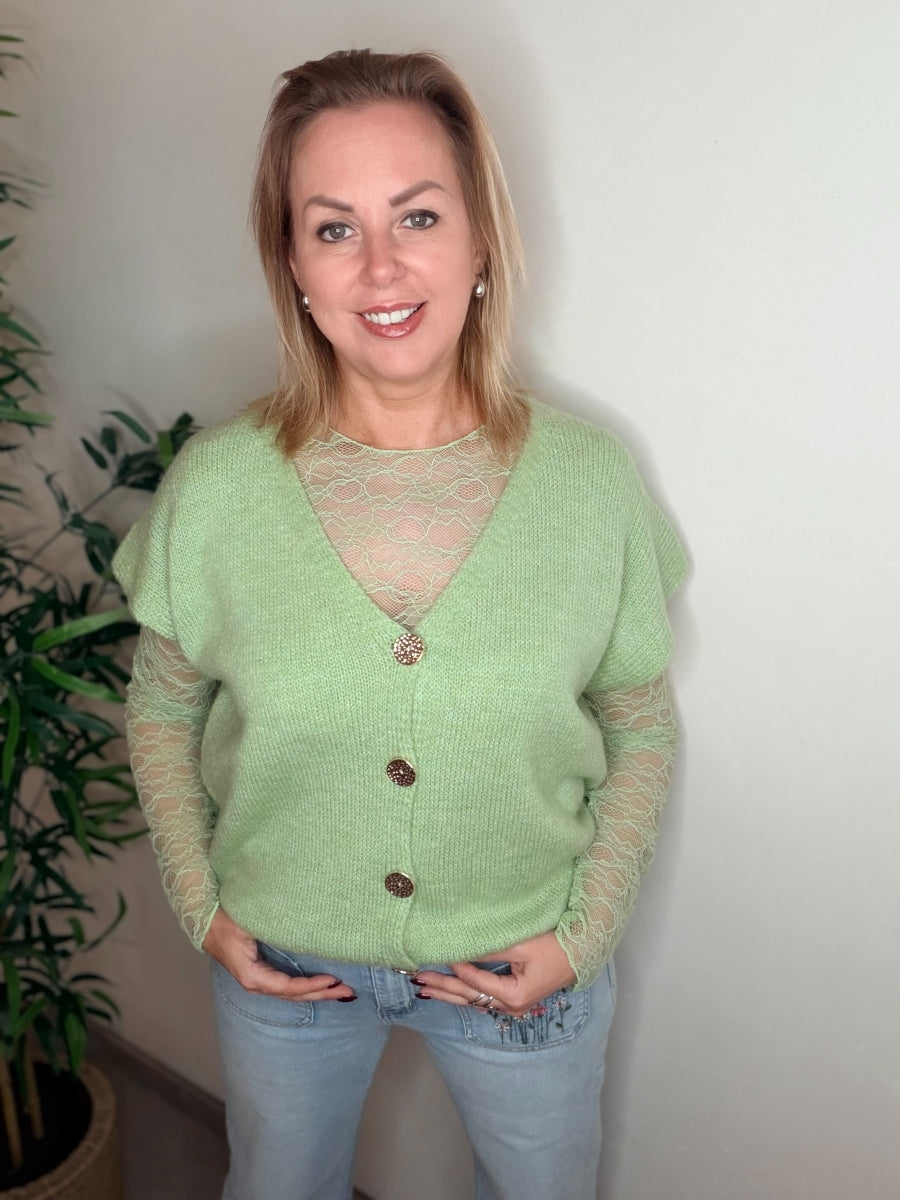 FLINN TU GILET GROEN