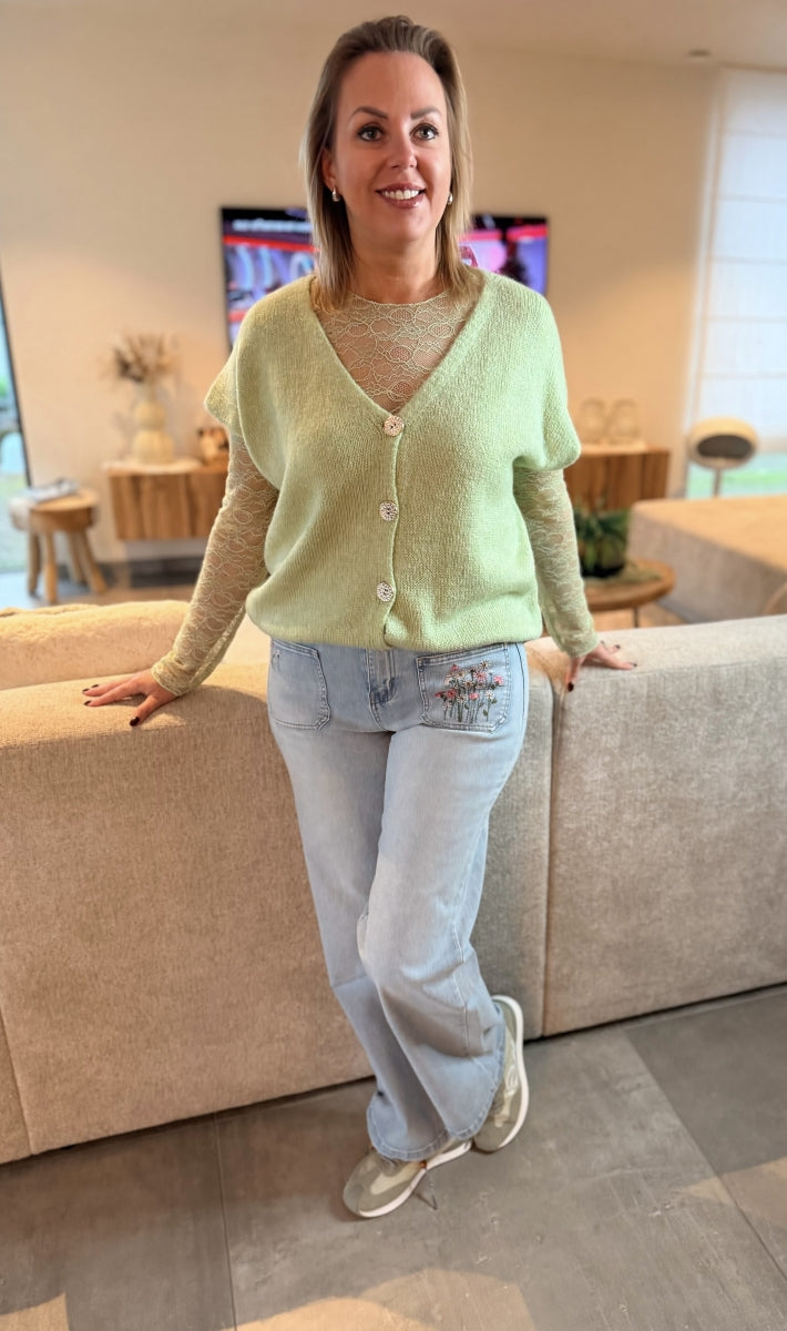 FLINN TU GILET GROEN