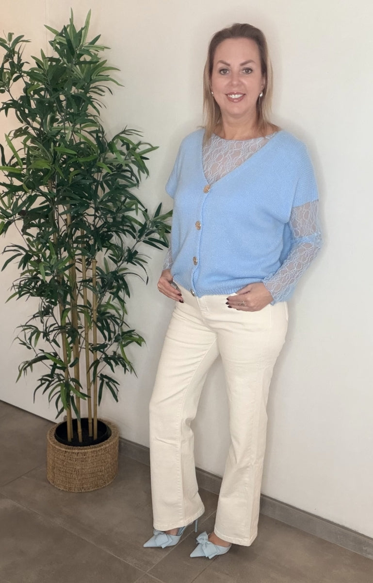 FLINN TU GILET BLAUW