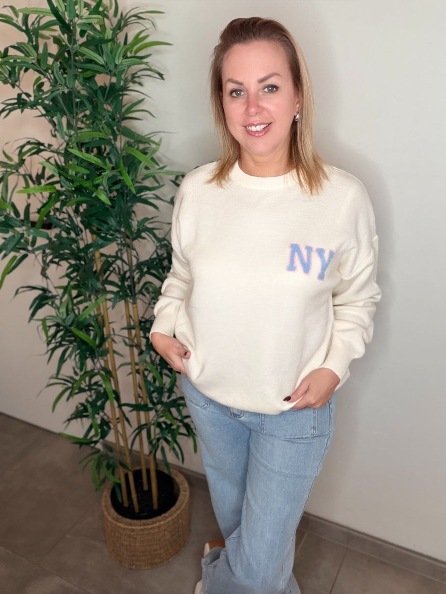 GIA TU PULL NEW YORK BLAUW