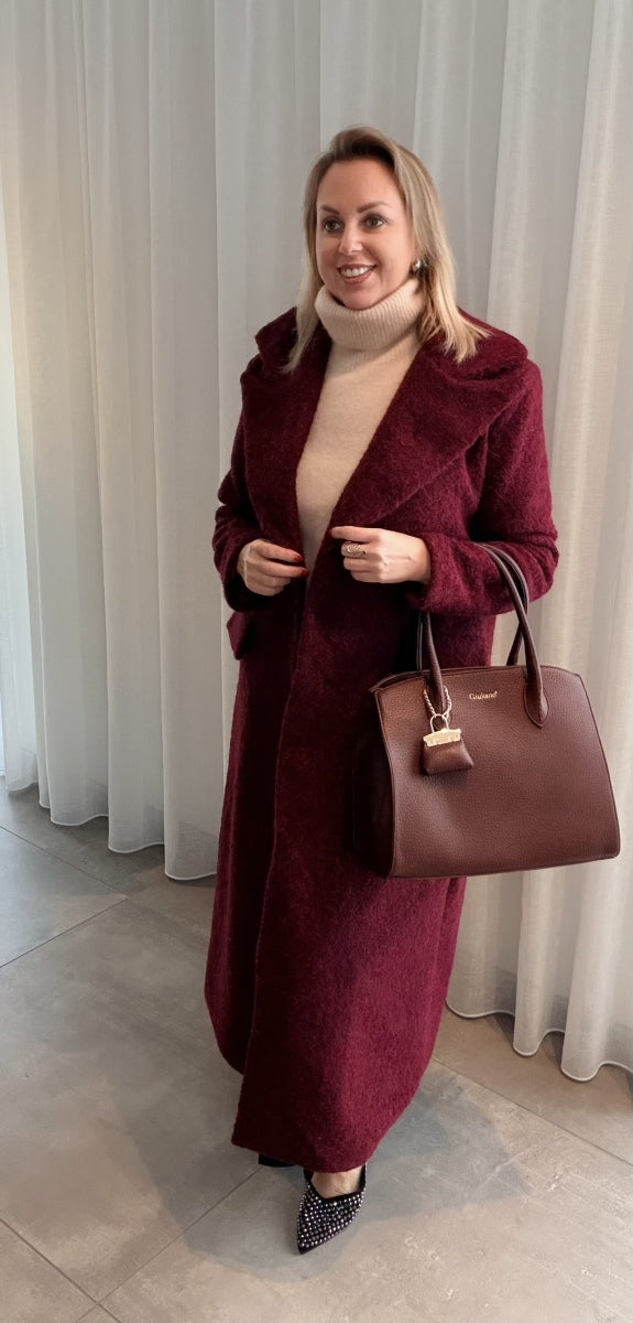 AMELY MANTEL TU BURGUNDY