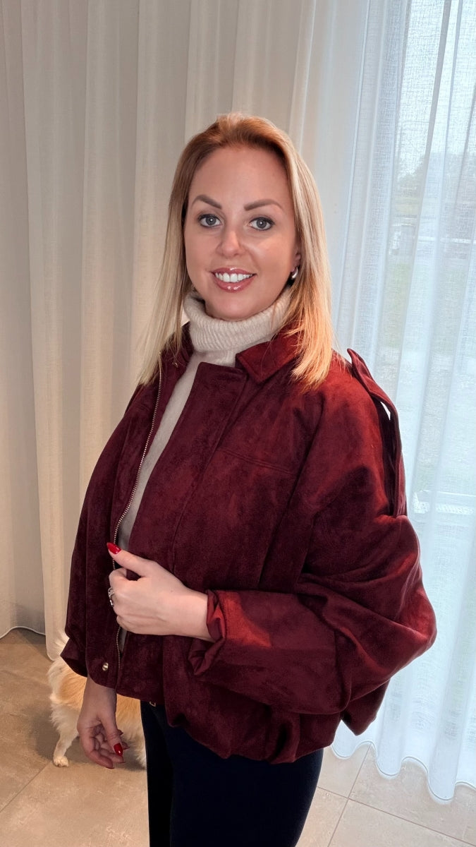ANNELOU OVERSIZED JASJE BORDEAUX