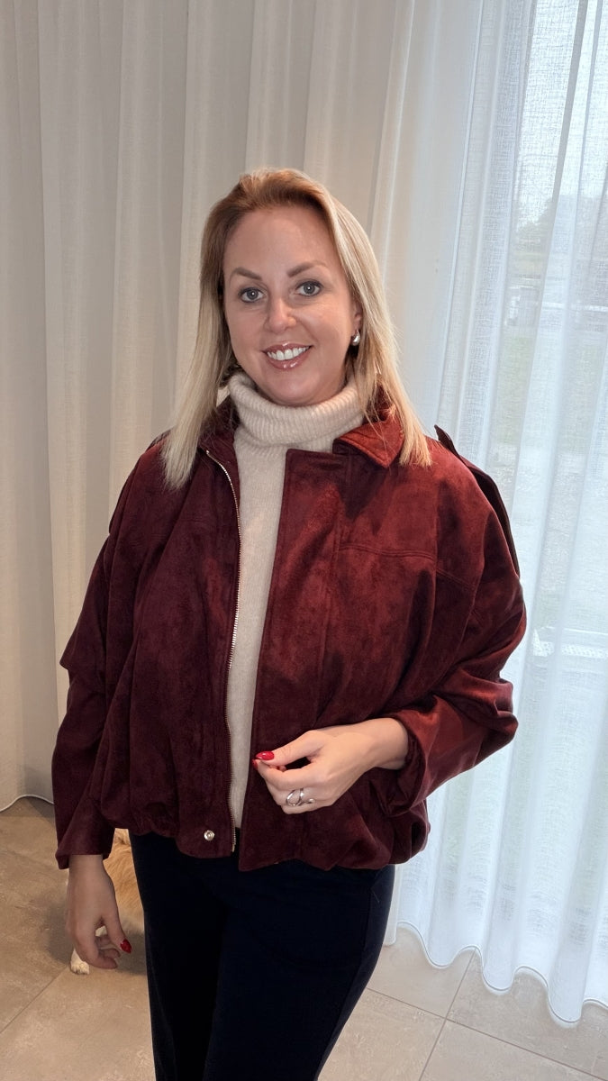 ANNELOU OVERSIZED JASJE BORDEAUX
